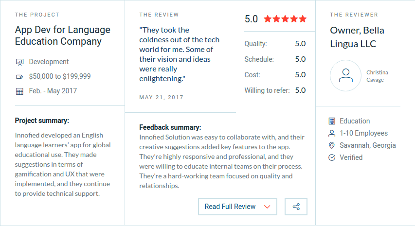 check clutch review before hiring a mobile app developer