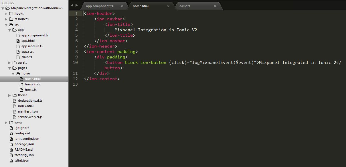 Mixpanel Integration with Ionic 2 App