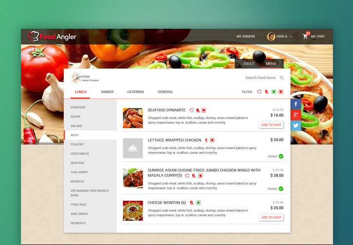 restaurant mobile app features admin