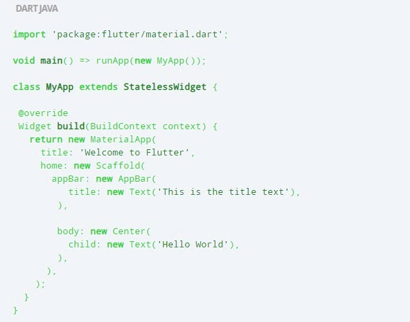 flutter code