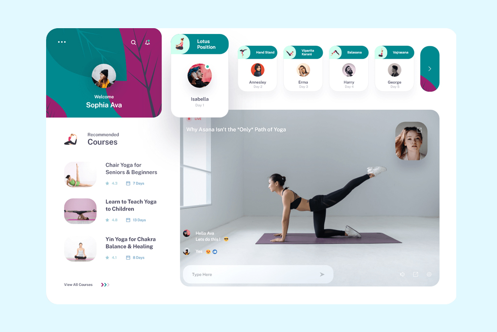 yoga app development
